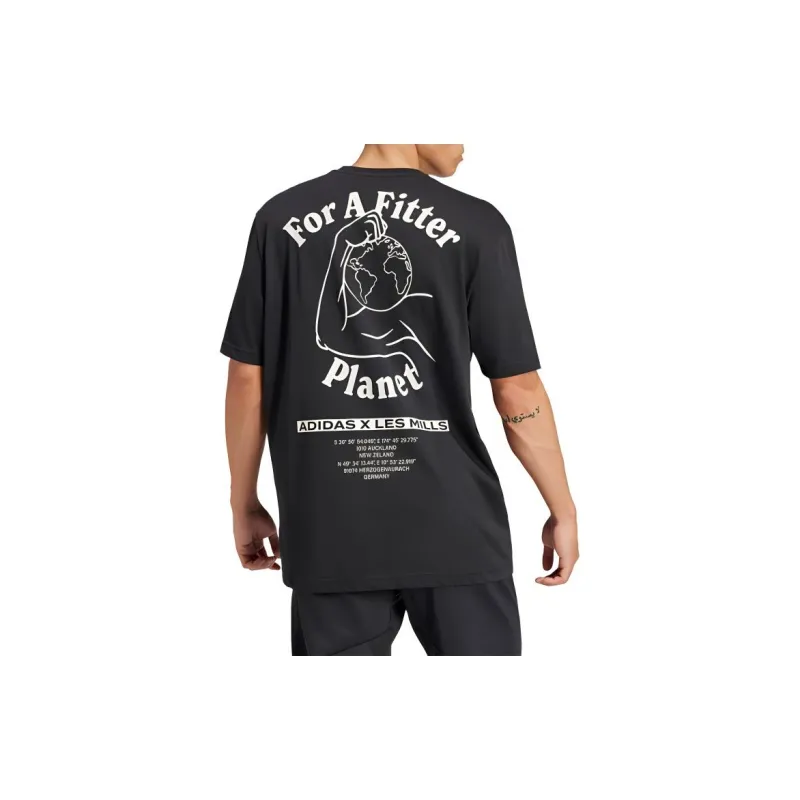 Adidas LES MILLS FOR A FITTER PLANET T Shirt Men's Black-2