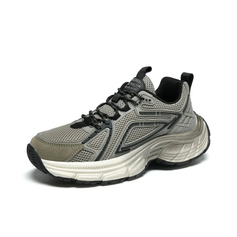 AOKANG Trendy Play Series Chunky Sneakers Men Low Top Black, Gray-7