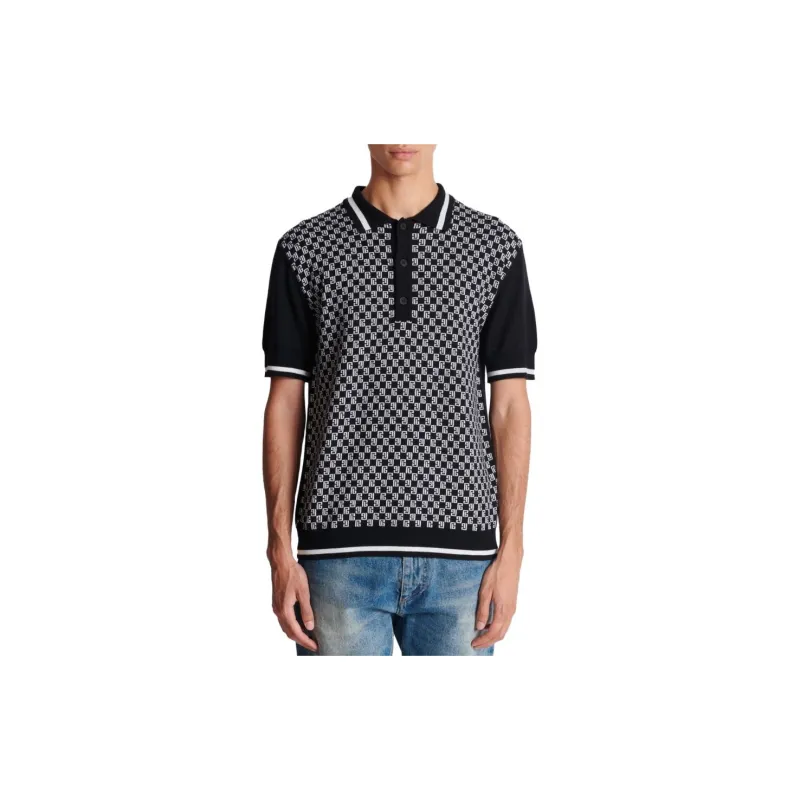 BALMAIN Mini Monogram Polo Shirt-1