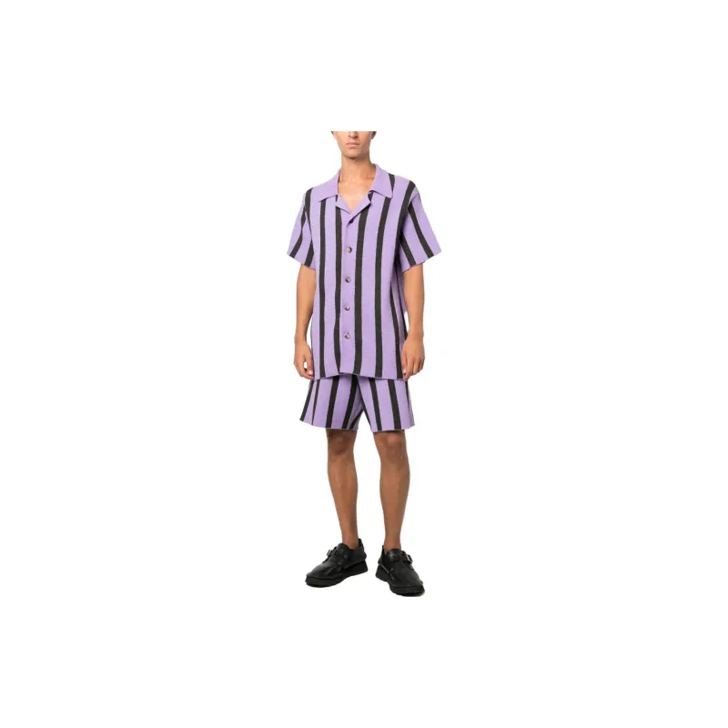 NANUSHKA Walter Striped Terry cloth Shorts-1
