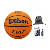 EVO-FIBA Basketball+Soft Leather Ball Bag+NBA Referee Whistle Pump