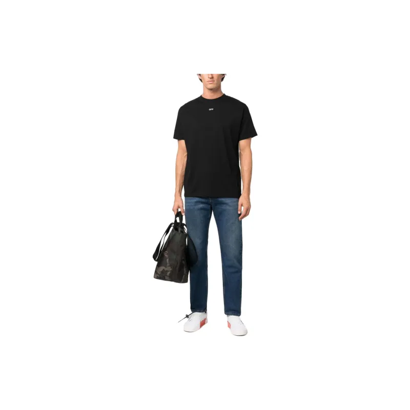 OFF WHITE Logo Patch Straight Leg Jeans-2