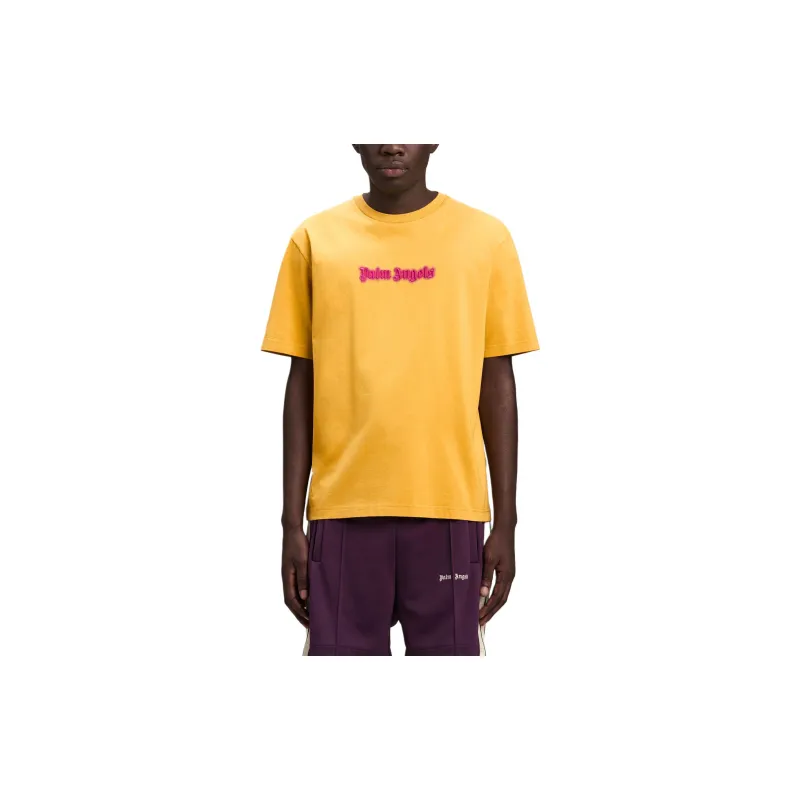PALM ANGELS Logo Embroidered Crewneck T Shirt-1