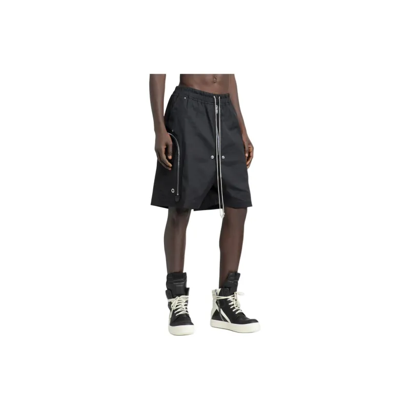 RICK OWENS Bauhaus Bela Drawstring Shorts-4