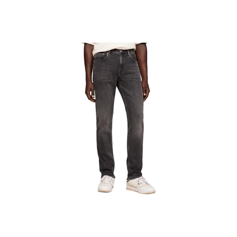 Tommy Hilfiger Denton Fitted Straight Faded Jeans Men's Gray-3