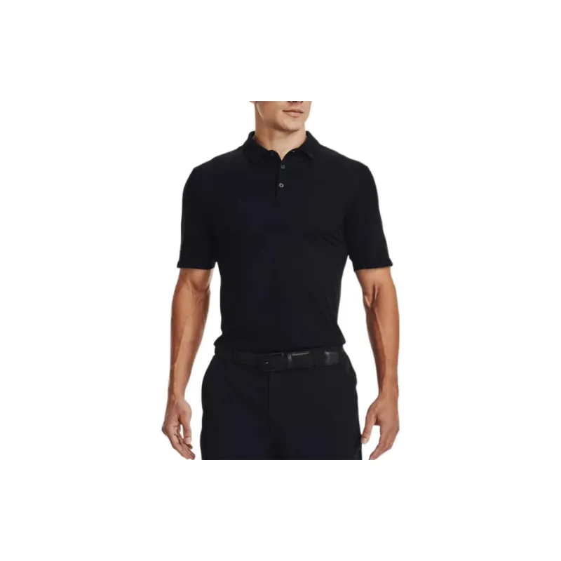 Under Armour Seamless Polo Shirts Men Black-2