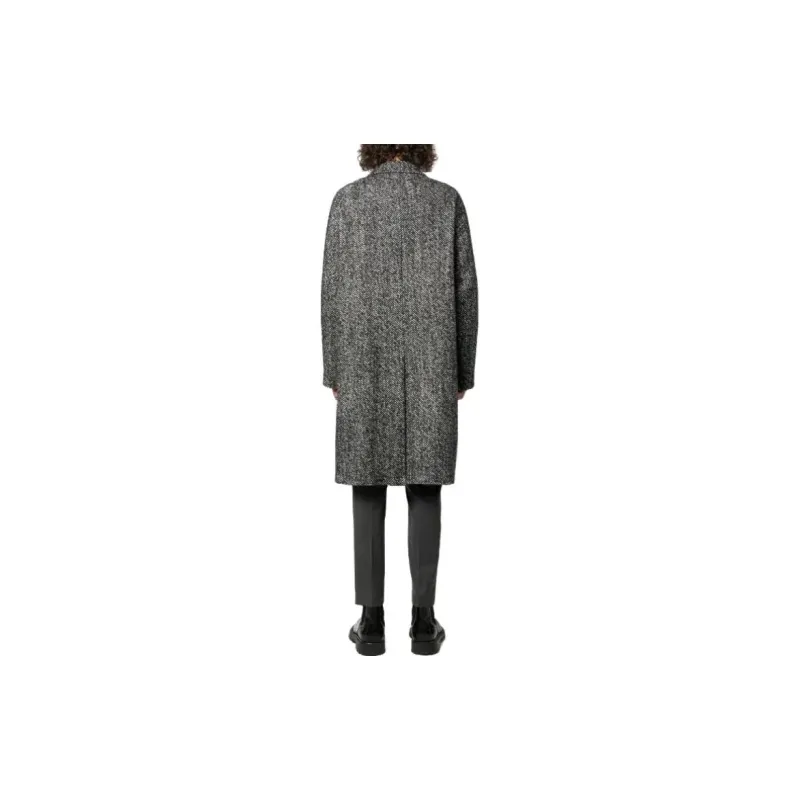Tagliatore Notched Collared Buttoned Peacoat-3