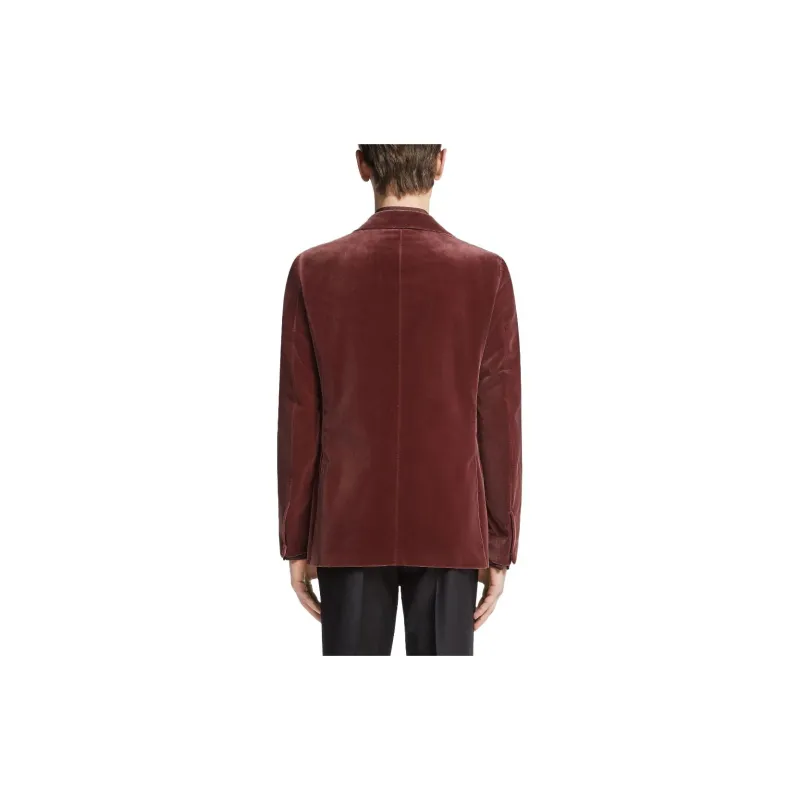 Zegna Single breasted Velvet Blazer-3