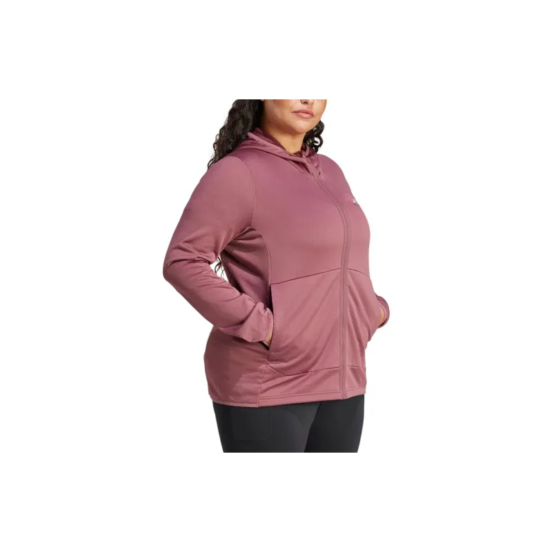 Adidas Adidas Terre Terrex Xperior Light Fleece Hooded Jacket Plus Size Jackets Coats Women's Burgundy-2