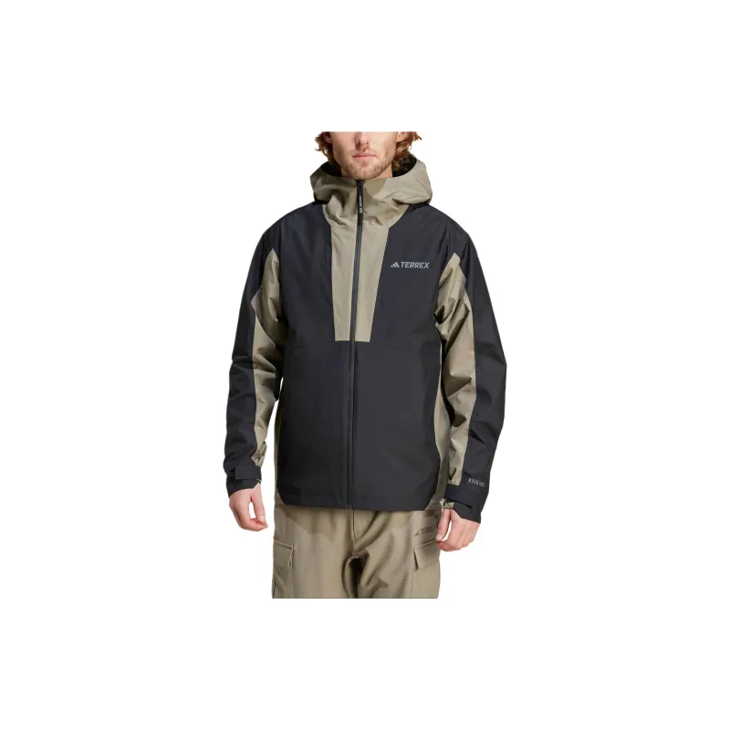 Adidas Outdoor Hiking Waterproof And Windproof Windbreaker Jacket Men's Black-1