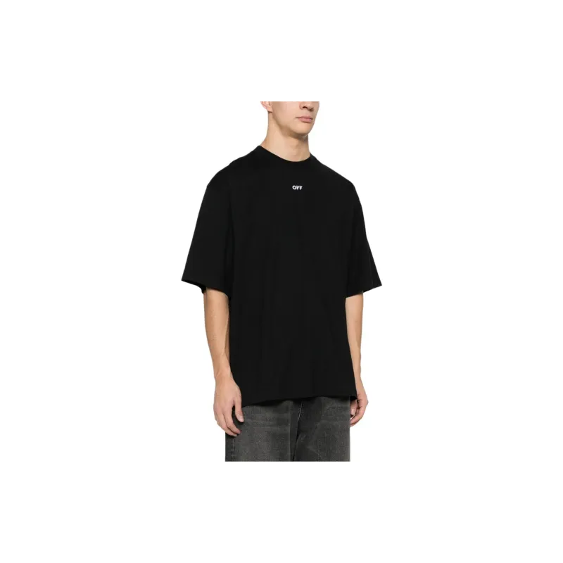 OFF WHITE Arrows embroidery Cotton T shirt-3