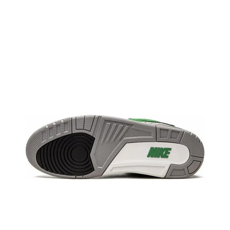 Jordan Air Jordan 3 Slip-Resistant Mid-Top Vintage Basketball Shoes Unisex Apple Green-4