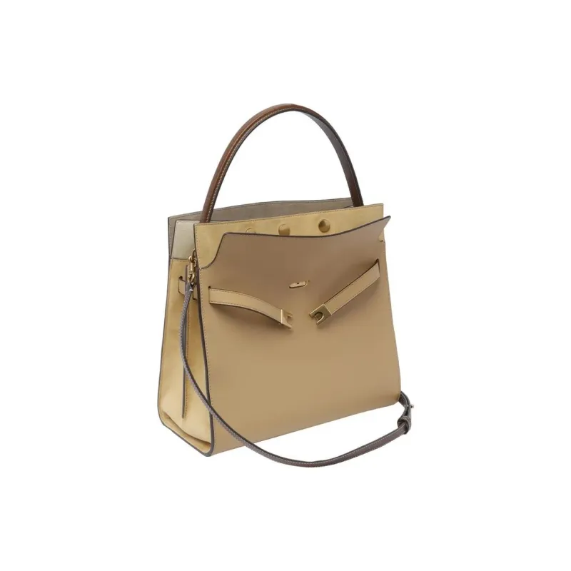 TORY BURCH Leather Shoulder Bag, Crossbody Bag, Handbag Women's Dark Sand-3
