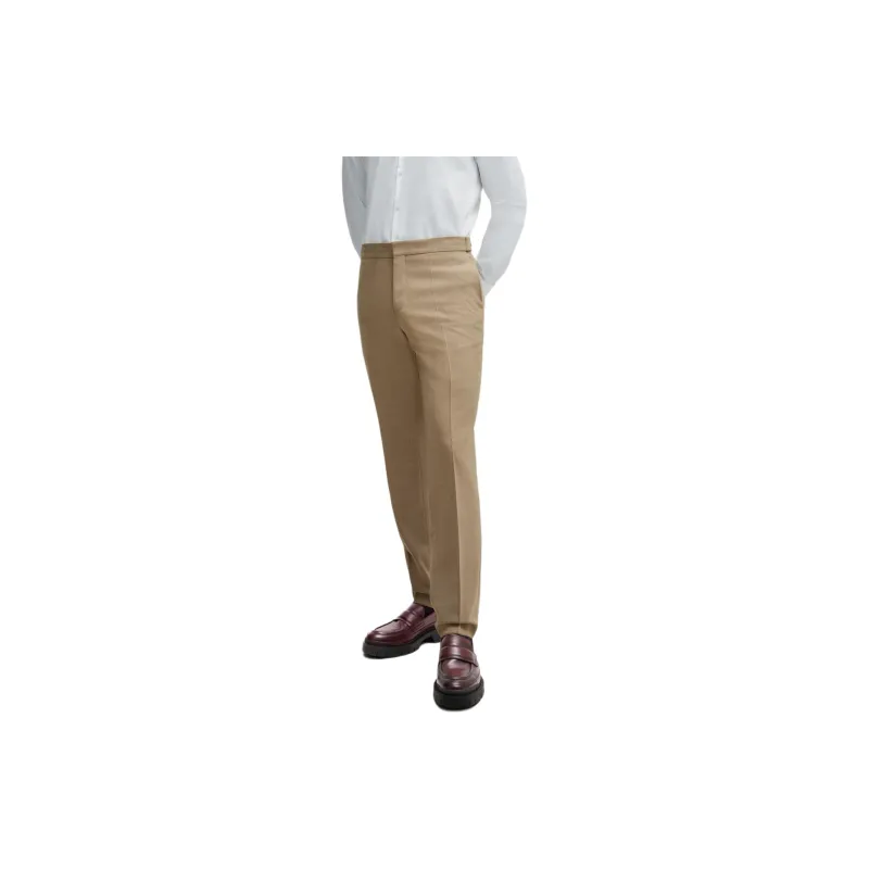 HUGO BOSS Three-Piece Slim-Fit Suit In Patterned Stretch Cloth Business Suits Men's Brown-4