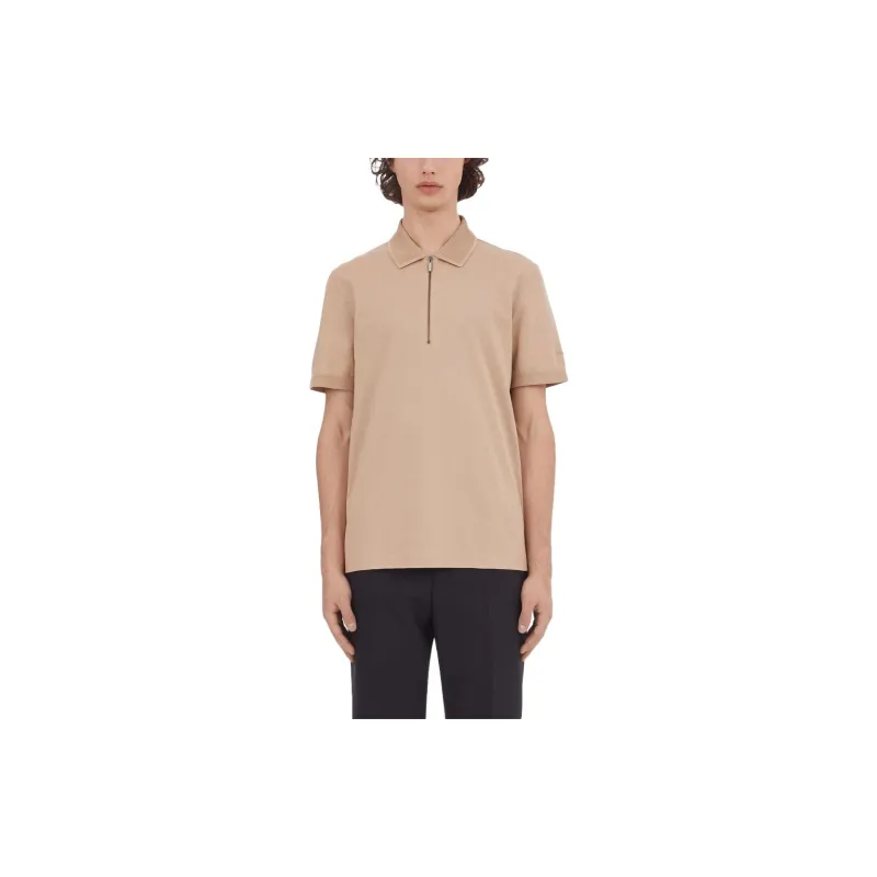 Ferragamo Logo-print Zip-up Polo Shirt-1