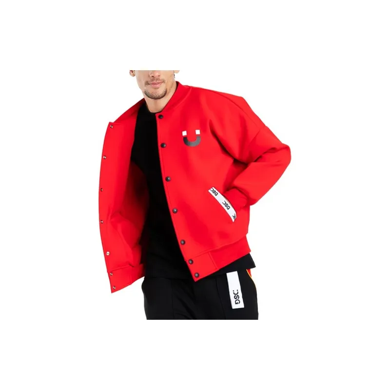 DSG DISGUSTO Baseball Jacket Unisex Red-3