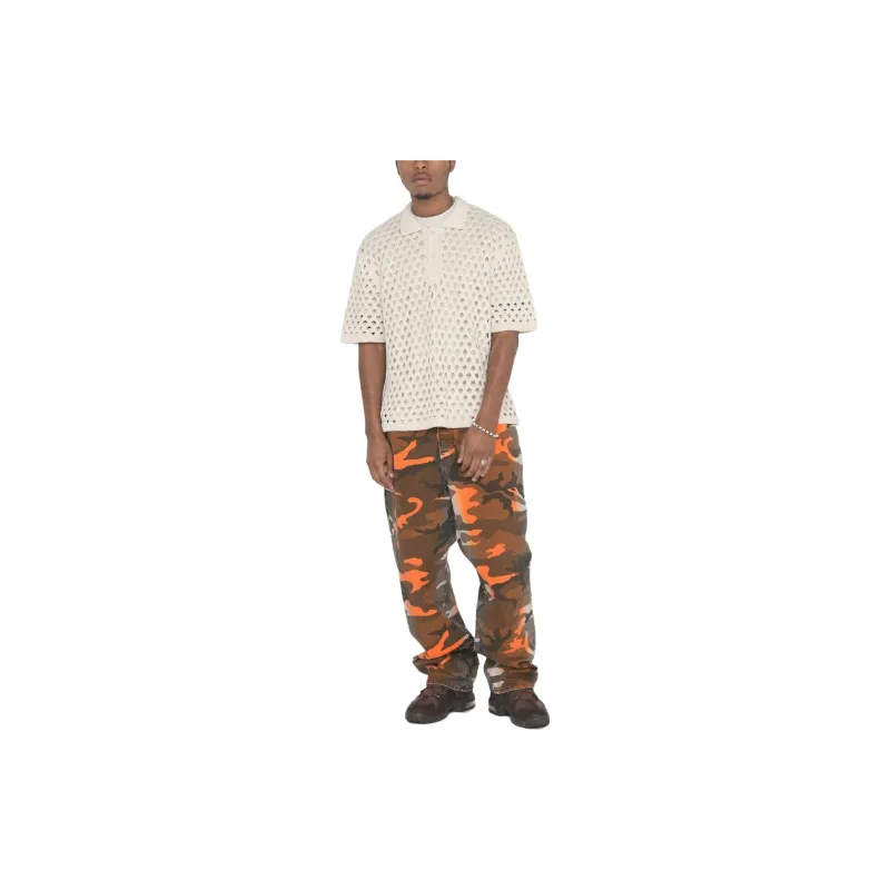 Stussy Big Mesh Polo Sweater - POIZON