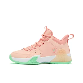 QIAODAN Kill Shot 1.0 Basketball Shoes Men Mid Top Porcelain Pink/Apricot Pink