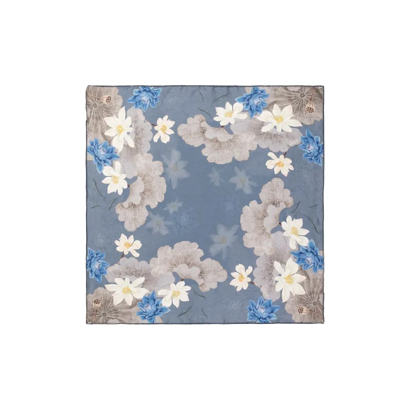 Shanghai Story 100% Mulberry Silk Silk Scarves Women's Patch Bamboo Leaf Flower Gift Box Set-91