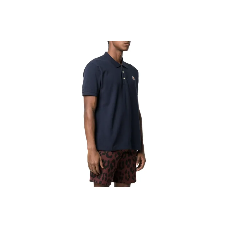 Maison Kitsune Fox patch Piqué Polo Shirt-4