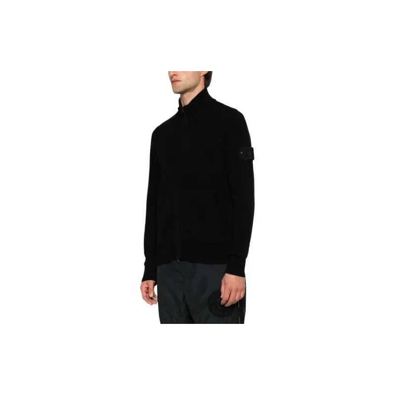 STONE ISLAND Compass Patch Zipped Cardigan-3