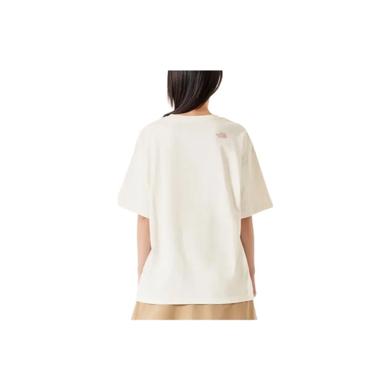 THE NORTH FACE Drop Shoulder Sleeve T Shirt Women's Ecru-3