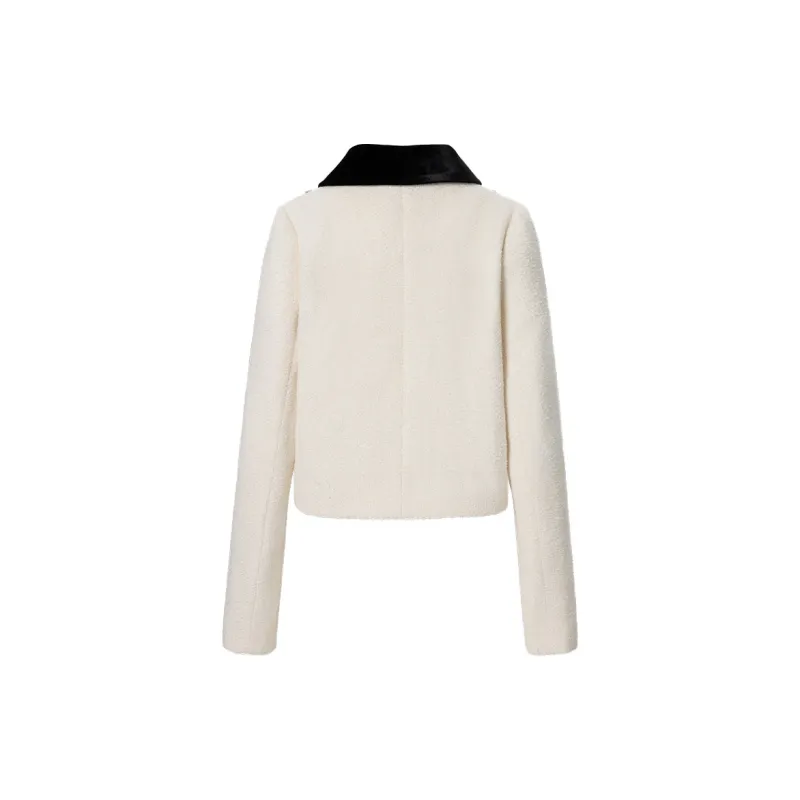 TAMMY TANGS Cropped Coat Women's Beige-1
