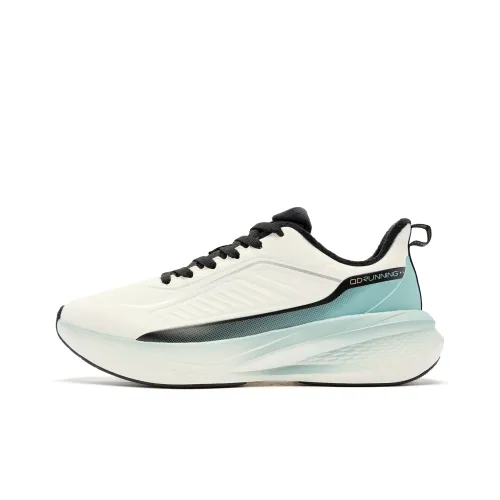 QIAODAN Rainwing 4.0 Running Shoes Men Low-Top Ivory/Shadow Cyan