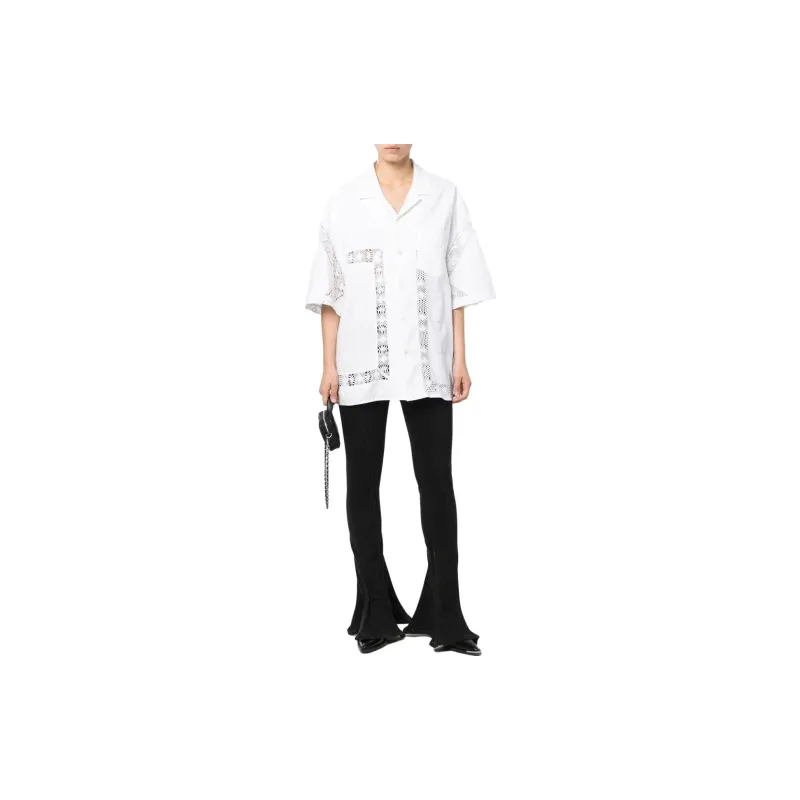 Marine Serre Shirts Men White-1