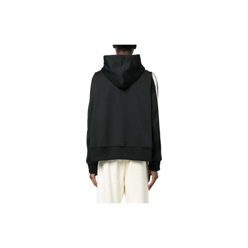 PALM ANGELS Stripe Detail Zip Up Hoodie-2