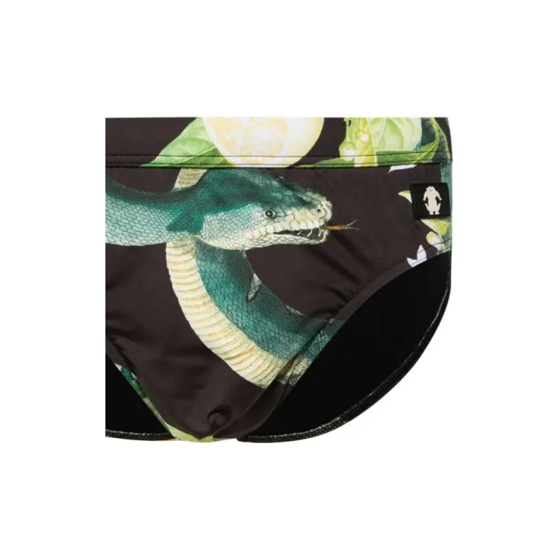 Roberto Cavalli RC patch Snake print Swiming Trunks-3