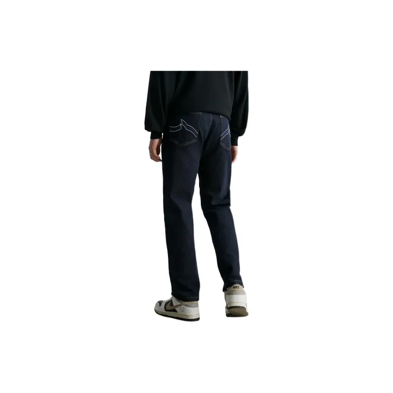 FAIRWHALE Jeans Men's Navy Blue-3