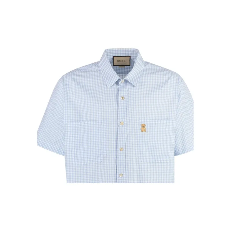 GUCCI Shirts Men Blue-4