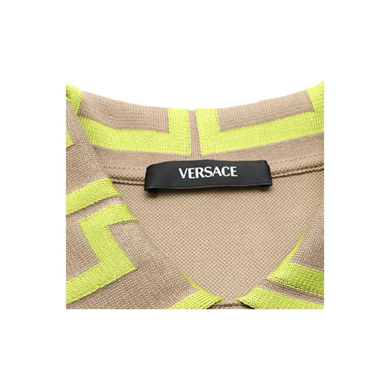 VERSACE Medusa Embroidered Short Sleeved Polo Shirt-4