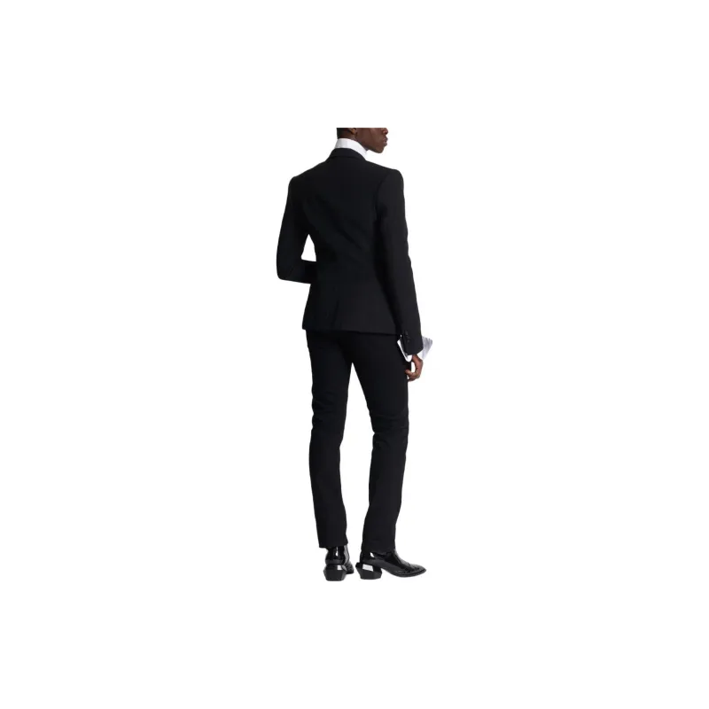 BALMAIN Crystal-embellished Wool Blazer-2