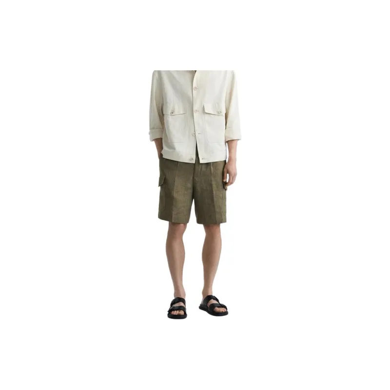 ZARA Cargo Shorts Men Khaki-2