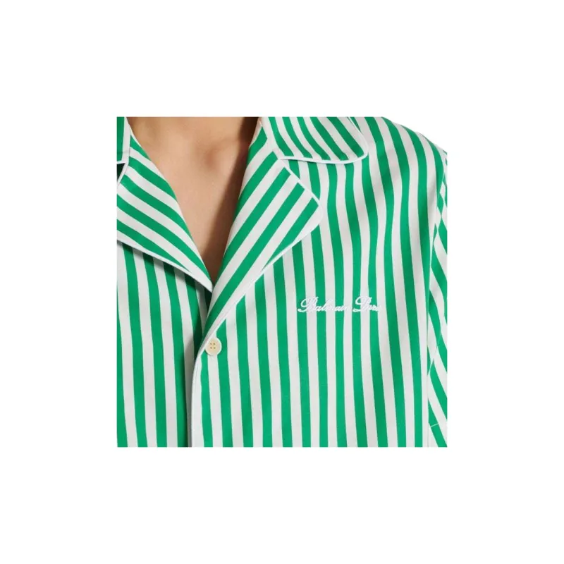 BALMAIN Striped Cotton Pyjama Shirt-5