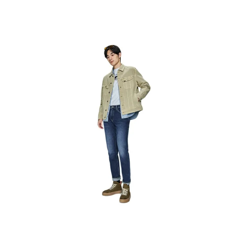 Lee SS23 Denim Jacket Spring Fall Men's Light Khaki-4