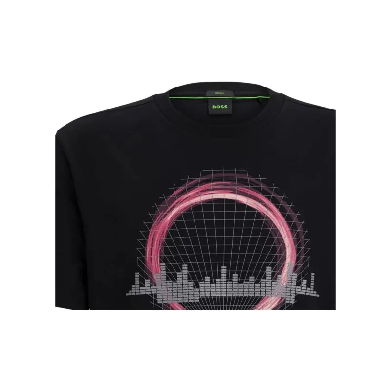 Boss Logo raised T shirt-5