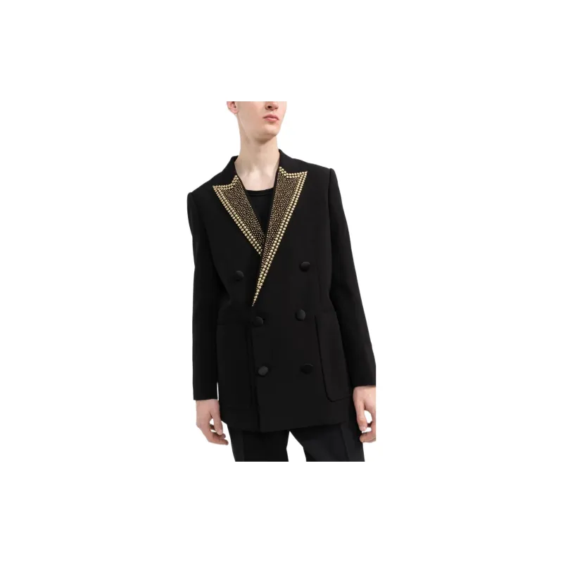 BALMAIN Embroidered Studs Collar Blazer-1