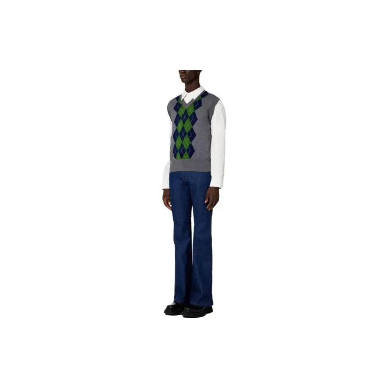 AMIPARIS Argyle Knitted Vest-2