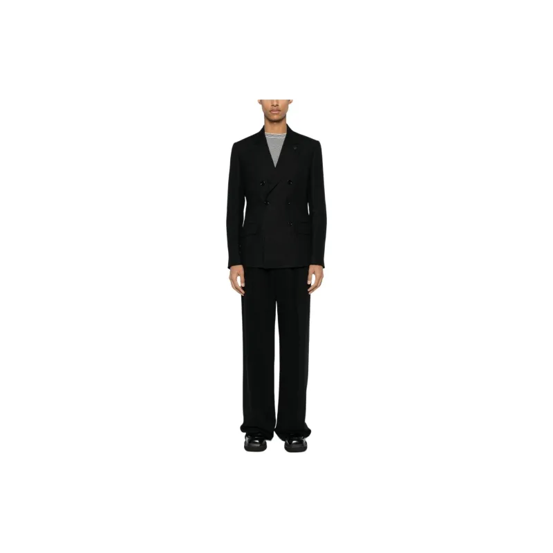 LARDINI Double breasted Linen Blazer-1
