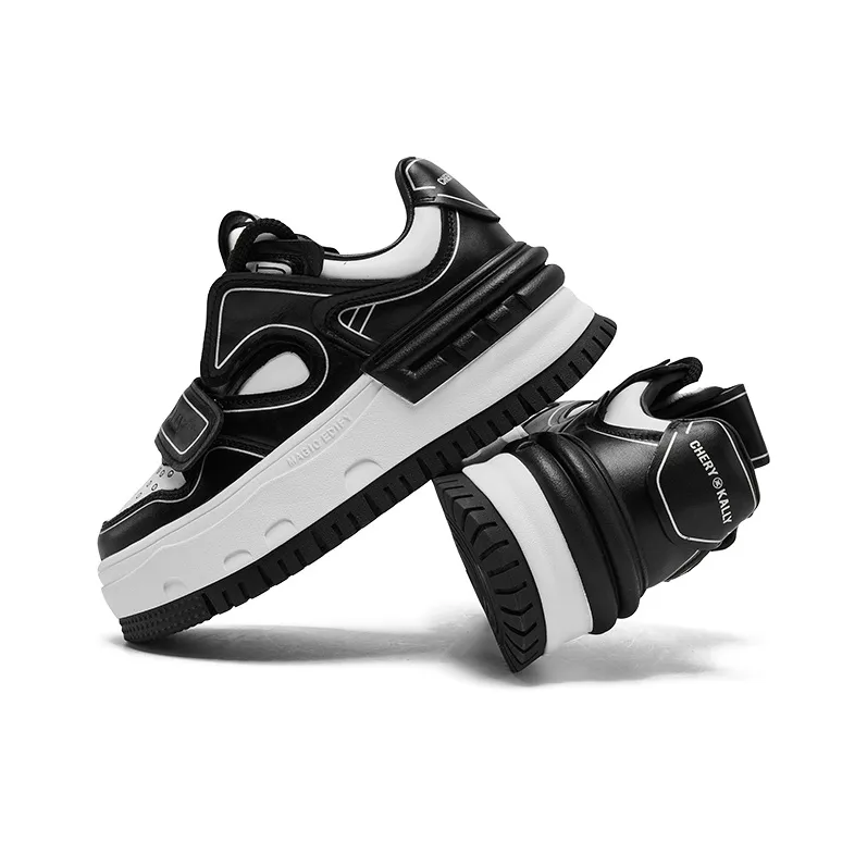 CHERYKALLY Wear-Resistant Lightweight Height Increasing Low-Top Skateboard Shoes Women's-7