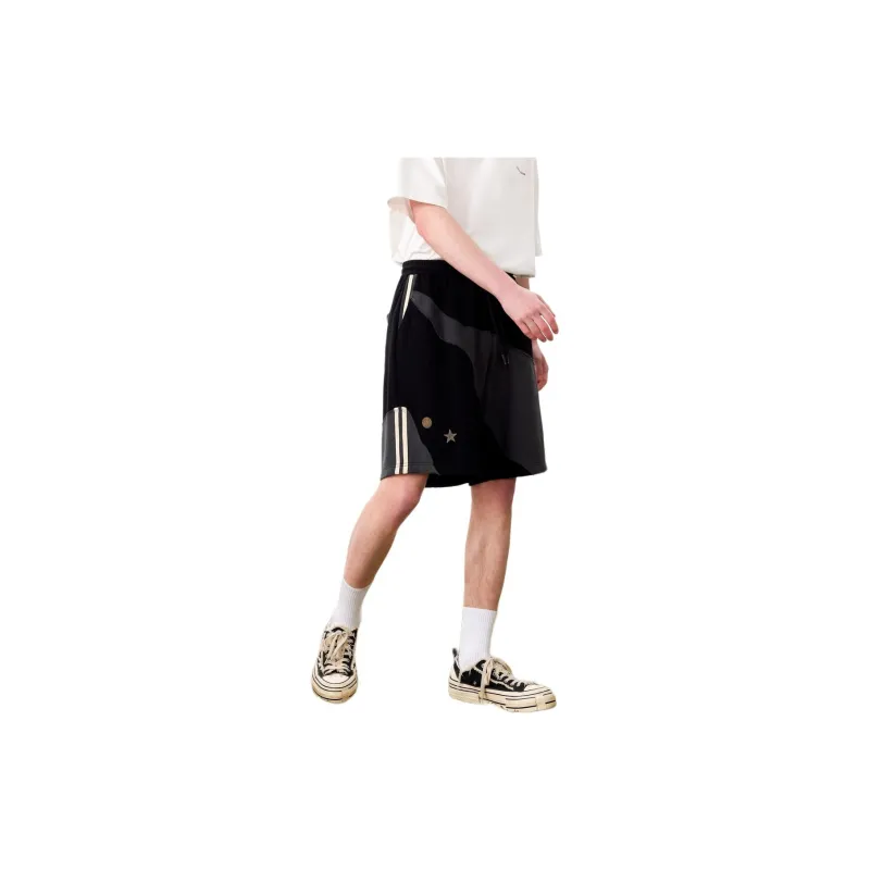 Bosieagender Casual Shorts Unisex Black-3