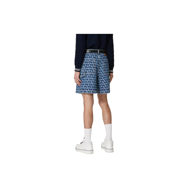 Valentino SS24 Denim Shorts Men's Dark Blue-2