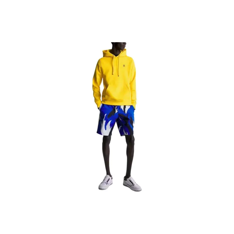 Tommy Hilfiger Fleece Monogram Hoodie Sweatshirt Men's Yellow-1