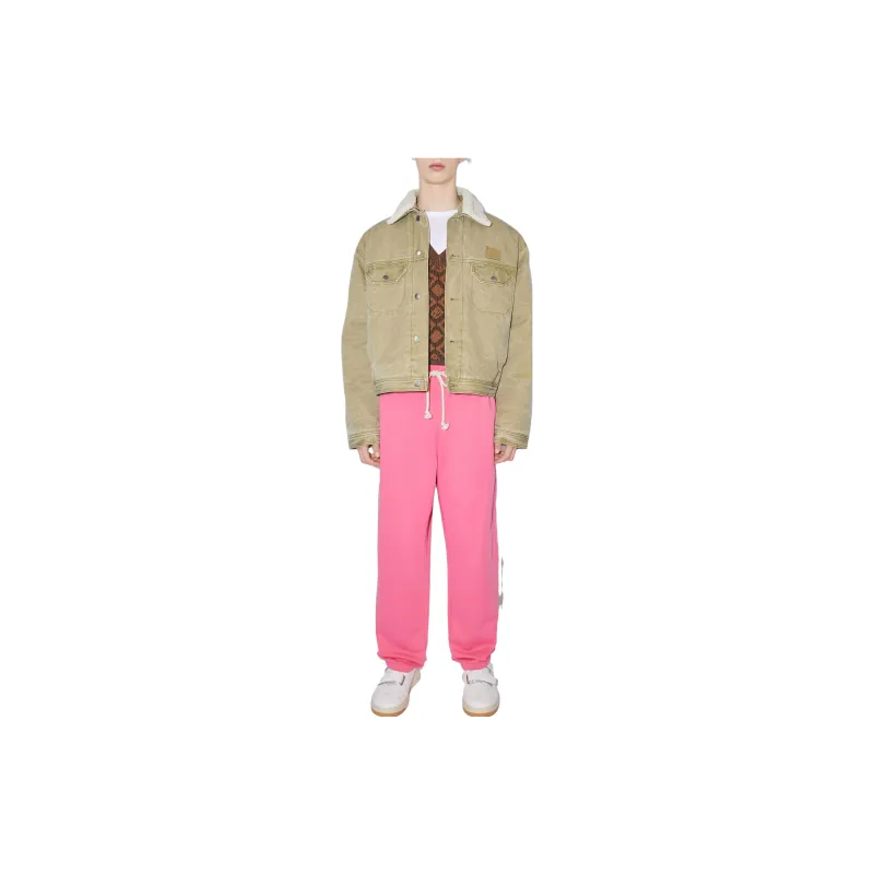 Acne Studios FW23 Knitted Sports Pants Unisex Pink-1