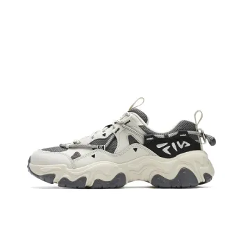 FILA Running Durable Lightweight Moisture Wicking And Coverage Low Top Running Shoes Men's White Gray