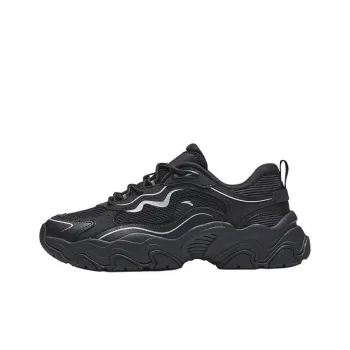 Anta Meteorite Anti Slip Wear Resistant Low Top Casual Shoes Women's Black Silver
