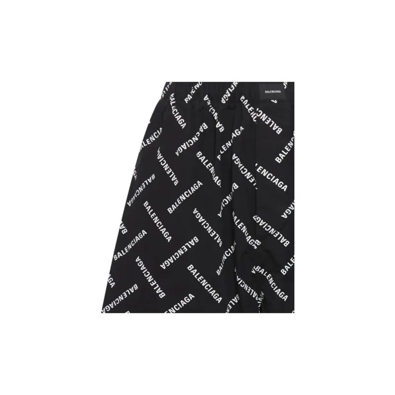 Balenciaga All Over Logo Bermuda Shorts-5